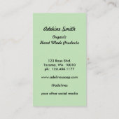 水彩かわいらしフローラ標準名刺 名刺 (裏面)