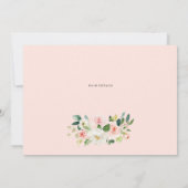 水彩かわいらしフローラ金ゴールド第1の誕生日写真 招待状 (裏面)