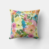 水彩かわいらしフローラ クッション (裏面)