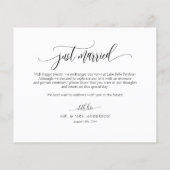 水彩かわいらし春の花たった今結婚しましたカード (裏面)