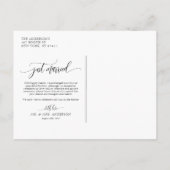 水彩かわいらし春の花たった今結婚しました 案内ポストカード (裏面)