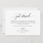 水彩かわいらし春の花たった今結婚しました 案内状 (裏面)