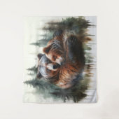 水彩が荒野素朴を彩る背景 タペストリー (正面)