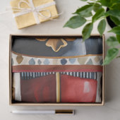 水彩が飾られたクリスマスくるみ割り 薄葉紙 (ギフト)