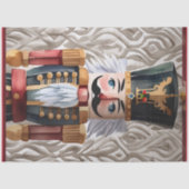 水彩が飾られたクリスマスくるみ割り 薄葉紙 (正面)