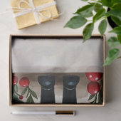 水彩が飾られたクリスマスくるみ割り 薄葉紙 (ギフト)