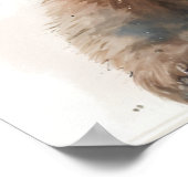 水彩くまの赤ちゃんの保育園　森の動物 ポスター (角)