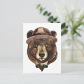 水彩くまファッション ポストカード (スタンド正面)