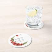 水彩けしきさいの素朴なカントリーウェディング ラウンドペーパーコースター (インサイチュ)