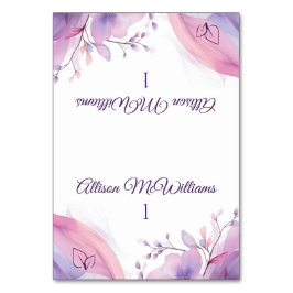 水彩さくらんぼの花 – ベジタリアン結婚- テーブルナンバー