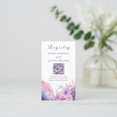 水彩さくらんぼの花 – レジストリ – ハネムーン 名刺 (スタンド正面)