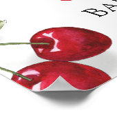 水彩さくらんぼオントップベビーシャワーへようこそ ポスター (角)