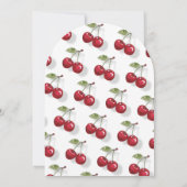 水彩さくらんぼオントップベビー招待状 招待状 (裏面)