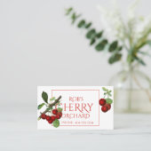 水彩さくらんぼステム名刺 名刺 (スタンド正面)