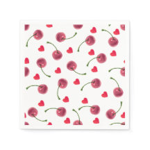 水彩さくらんぼハート