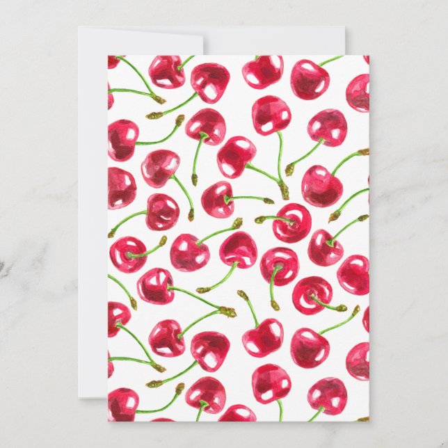 水彩さくらんぼパターン (正面)