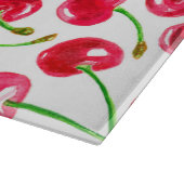 水彩さくらんぼパターン カッティングボード (角)