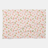 水彩さくらんぼパターン キッチンタオル (横)