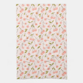 水彩さくらんぼパターン キッチンタオル (縦)