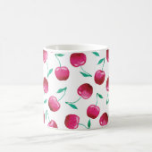 水彩さくらんぼパターン コーヒーマグカップ (中央)