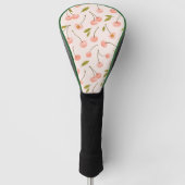 水彩さくらんぼパターン ゴルフヘッドカバー (正面)