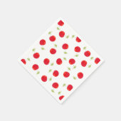 水彩さくらんぼパターン スタンダードカクテルナプキン (角)