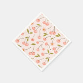 水彩さくらんぼパターン スタンダードカクテルナプキン (角)