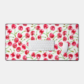 水彩さくらんぼパターン デスクマット (キーボード&マウス)