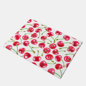 水彩さくらんぼパターン ドアマット (アングル)