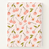 水彩さくらんぼパターン ノートブック (裏面)