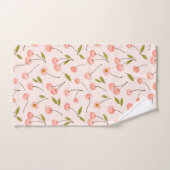 水彩さくらんぼパターン バスタオルセット (ハンドタオル)