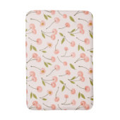 水彩さくらんぼパターン バスマット (正面縦)