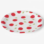 水彩さくらんぼパターン ペーパープレート (アングル)
