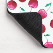 水彩さくらんぼパターン マウスパッド (コーナー)