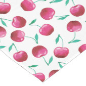 水彩さくらんぼパターン ミディアムテーブルランナー (コーナー)