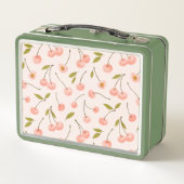 水彩さくらんぼパターン メタルランチボックス (裏面)