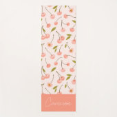 水彩さくらんぼパターン ヨガマット (正面)