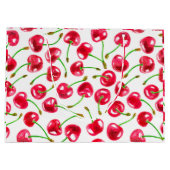 水彩さくらんぼパターン ラージペーパーバッグ (裏面)