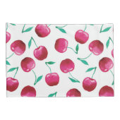 水彩さくらんぼパターン 枕カバー (裏面-右)