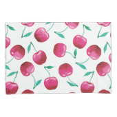 水彩さくらんぼパターン 枕カバー (正面右)