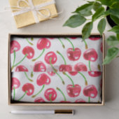 水彩さくらんぼパターン 薄葉紙 (ギフト)