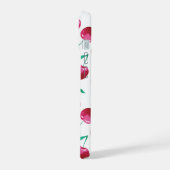 水彩さくらんぼパターン iPhone 15ケース (左側面)