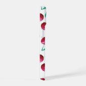 水彩さくらんぼパターン iPhone 15ケース (右側面)