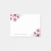 水彩さくらんぼパーソナライズされた花 ポストイット (正面)