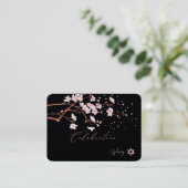 水彩さくらんぼブラウズ（ユダヤ教の）バル・ミツバー✡お祝いE 名刺 (スタンド正面)