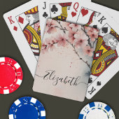 水彩さくらんぼブロッサムフローラガーリースクリプト名 トランプ