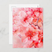 水彩さくらんぼブロッサムブリス シーズンポストカード (正面/裏面)