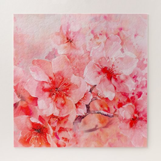水彩さくらんぼブロッサムブリス ジグソーパズル (横)