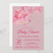 水彩さくらんぼブロッサムベビーシャワー招待状 招待状 (正面/裏面)