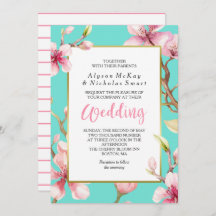 水彩さくらんぼブロッサム春の結婚式